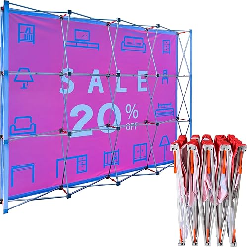 10' tela de tensión recto surge para arriba el marco de la cabina del telón de fondo de la exhibición de la feria comercial