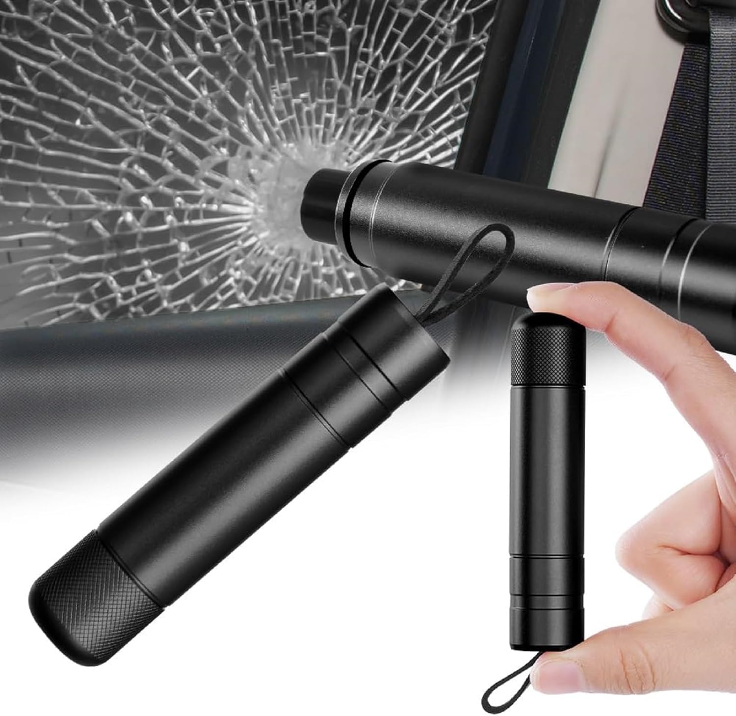 Car Safety Hammer, 2-in-1 Window Breaker, Glass Breaker & Seatbelt Cutter, Vehicle Emergency Equipment,Red