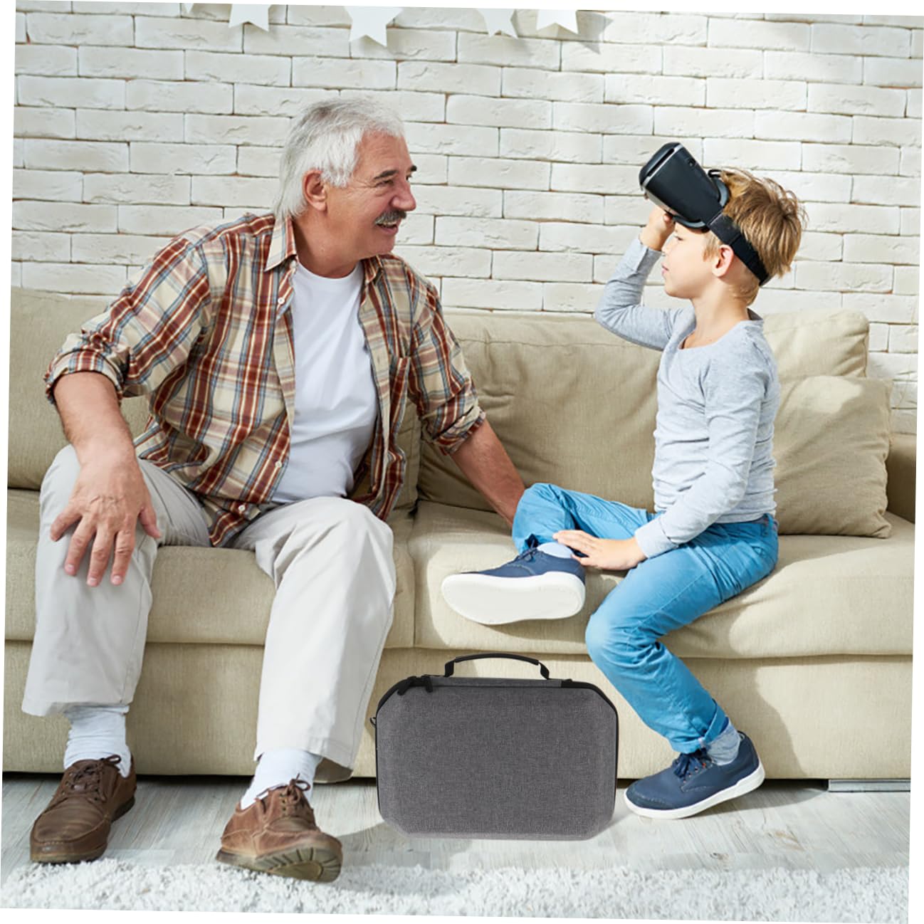 BESTonZON Caja De Almacenamiento para Gafas VR Estuche Portátil Resistente Compatible