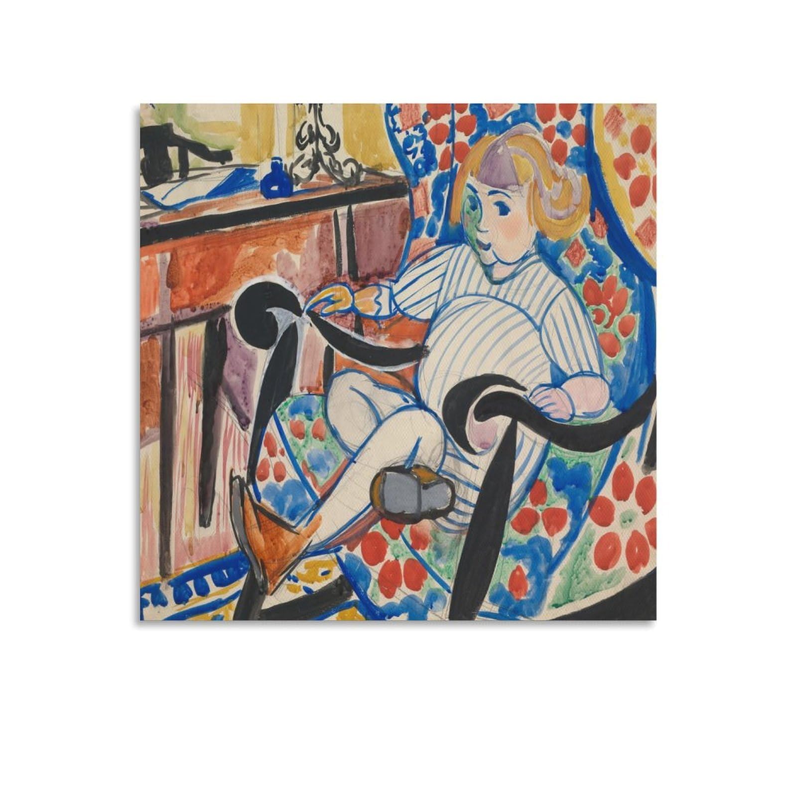 KLAGCBDF Henry Lyman Sayen Gouache Print Photo Art Painting Canvas Poster Home Modern Decor Posters 24x24inch(60x60cm)