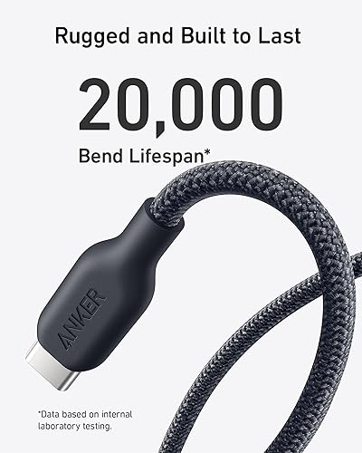 Miniatura 4 de Anker Cable USB C (240 W, 6 pies, paquete de 2), cable de carga USB C bio-trenzado, carga rápida para iPhone 1515 Pro15Plus15ProMax, MacBook Pro
