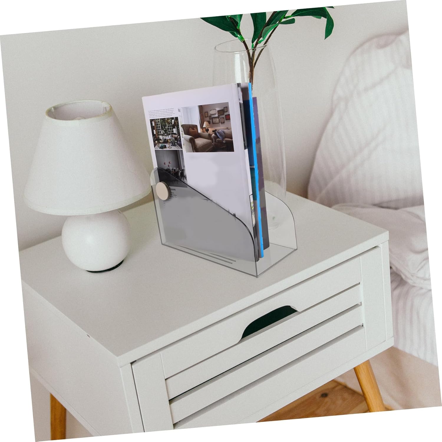 Lurrose 3pcs File Holder Desk Organizer Storage Book Organizer Binder Office Organization Storage Rack