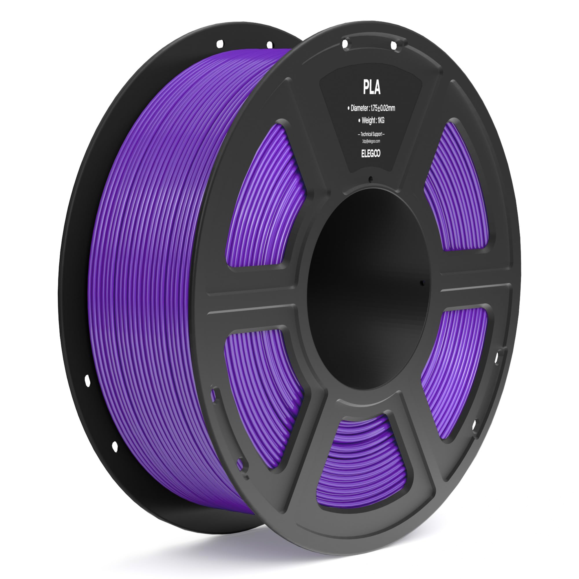 ELEGOO PLA Filament 1.75mm Purple 1KG, 3D Printer Filament Dimensional Accuracy +/- 0.02mm, 1kg Spool(2.2lbs) Fit Most FDM 3D Printers