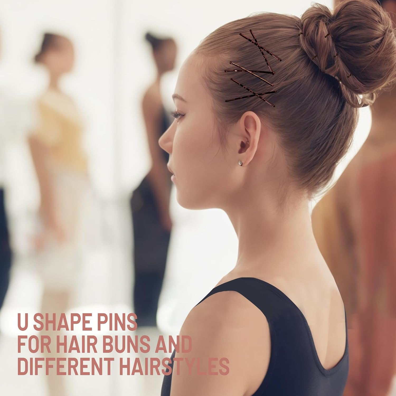 Teenitor 100Pcs Bobby Pins Brown Bobby Pins for Women, Hair Pins, Hair Pins for Women 2inch