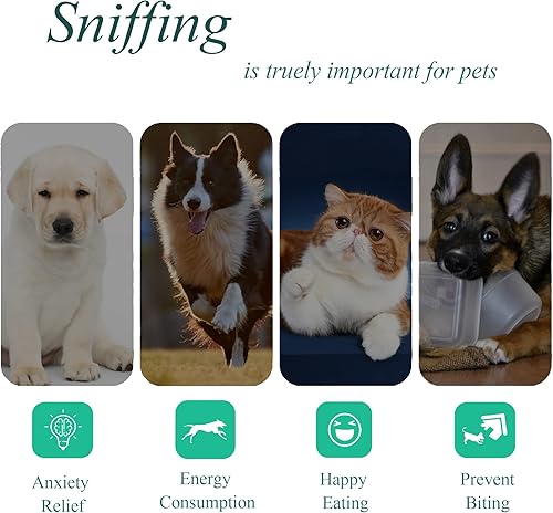Miniatura 3 de Juego de alfombrilla de silicona para olfatear y lamer para perros y gatos, alfombrilla mejorada para olfatear mascotas con ventosas, mejor