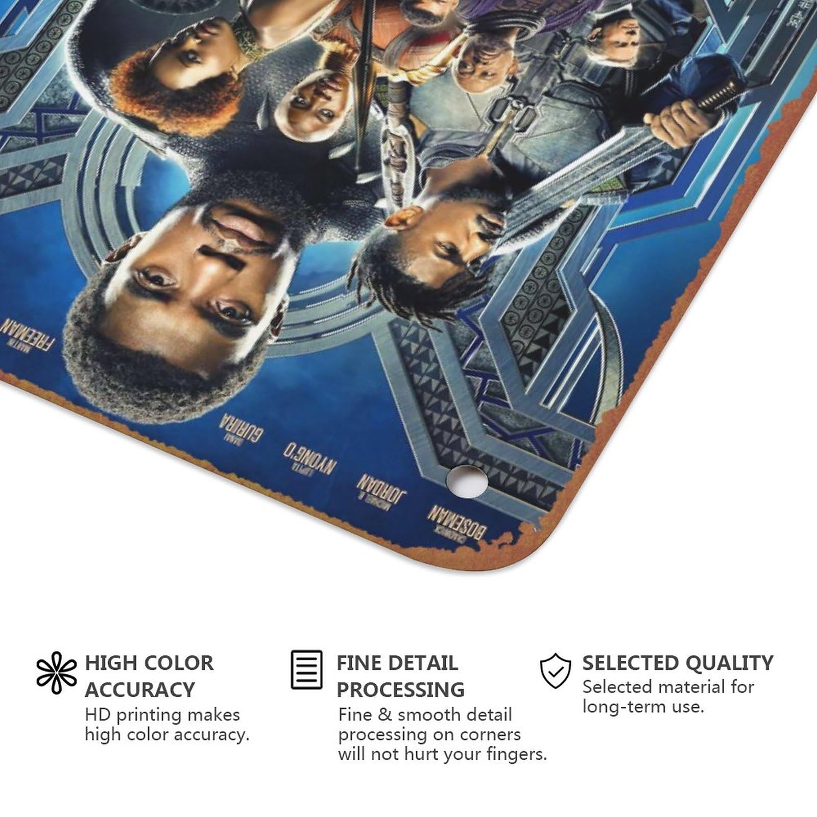 Poster Metallico Retrò Black Panther - The Sound And The Fury - Cartello In Lamiera 20x30 Cm Per Arredamento Bar, Cafe, Casa