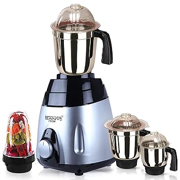 MasterClass Sanyo VGBMGF21 750Watts Mixer Juicer Grinder with 4 Jars (1 Large Bullets Jar, 1 Liquid Blend