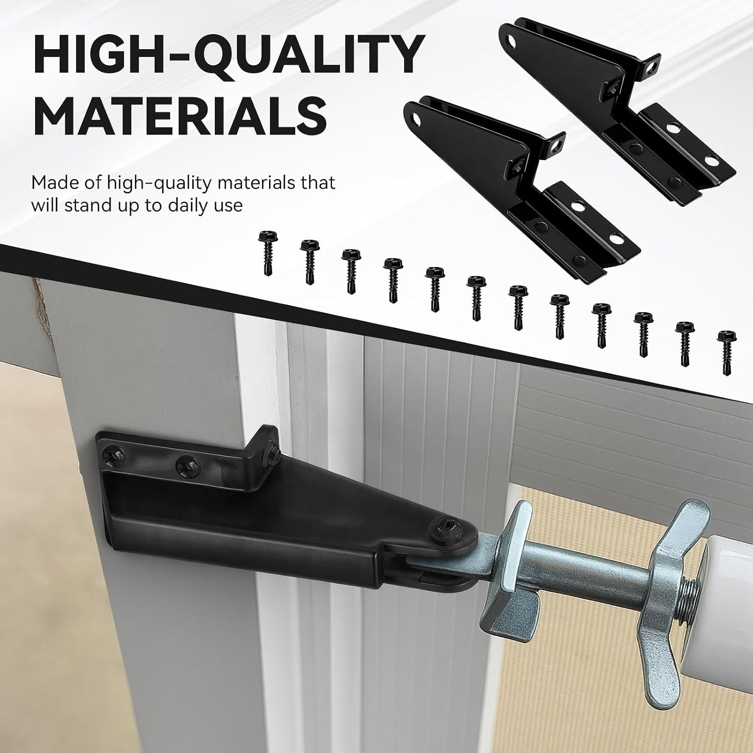 Screen Door Jamb Bracket Aluminum (Black) 4.26 Inches, Door Closer Bracket