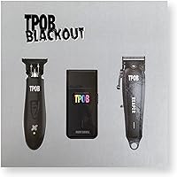 Vista 3 de TPOB Slime 2 Ajustador de corte y afeitadora negra para hombres, cortapelos para barbero con estuche de goma 6800 RPM