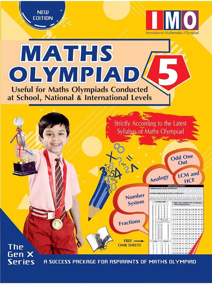 International Maths Olympiad - Class 5 (With OMR Sheets):Theories with examples, MCQs & solutions, Previous questions, Model test papers