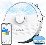 Lubluelu Robot Vacuum Cleaner with Mop 4500Pa,3 in 1 Robotic Vacuum, Laser Navigation, 5 Maps,Super Slim, Carpet Auto Boost,WiFi/App/Alexa,Vacuum Robot ideal for Hard Floor, Pet Hair, Carpet SL68-White