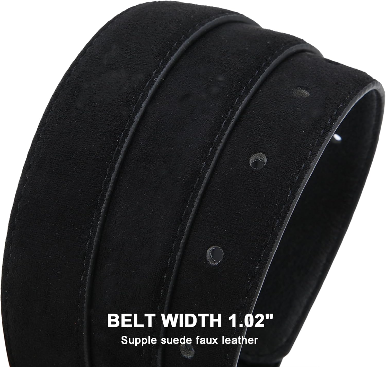 Earnda Suede Belts for Women Jeans Dresses Casual Wear Elegant Ladies Waist Belt with Gold Buckle - Image 4