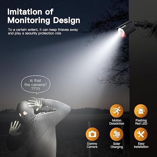 Miniatura 6 de Luces solares para exteriores, luz solar de seguridad con sensor de movimiento, luces de inundación solares con 3 modos de iluminación, luz