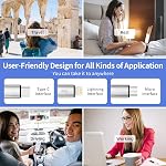Multi Charging Cable 2Pack 6FT 3 in 1 Multi USB Charger Cable Nylon Braided Multiple USB Fast Charging Cord Adapter Data Sync Lightning and Type C Micro USB Port Connectors For All Cell Phones Tablets