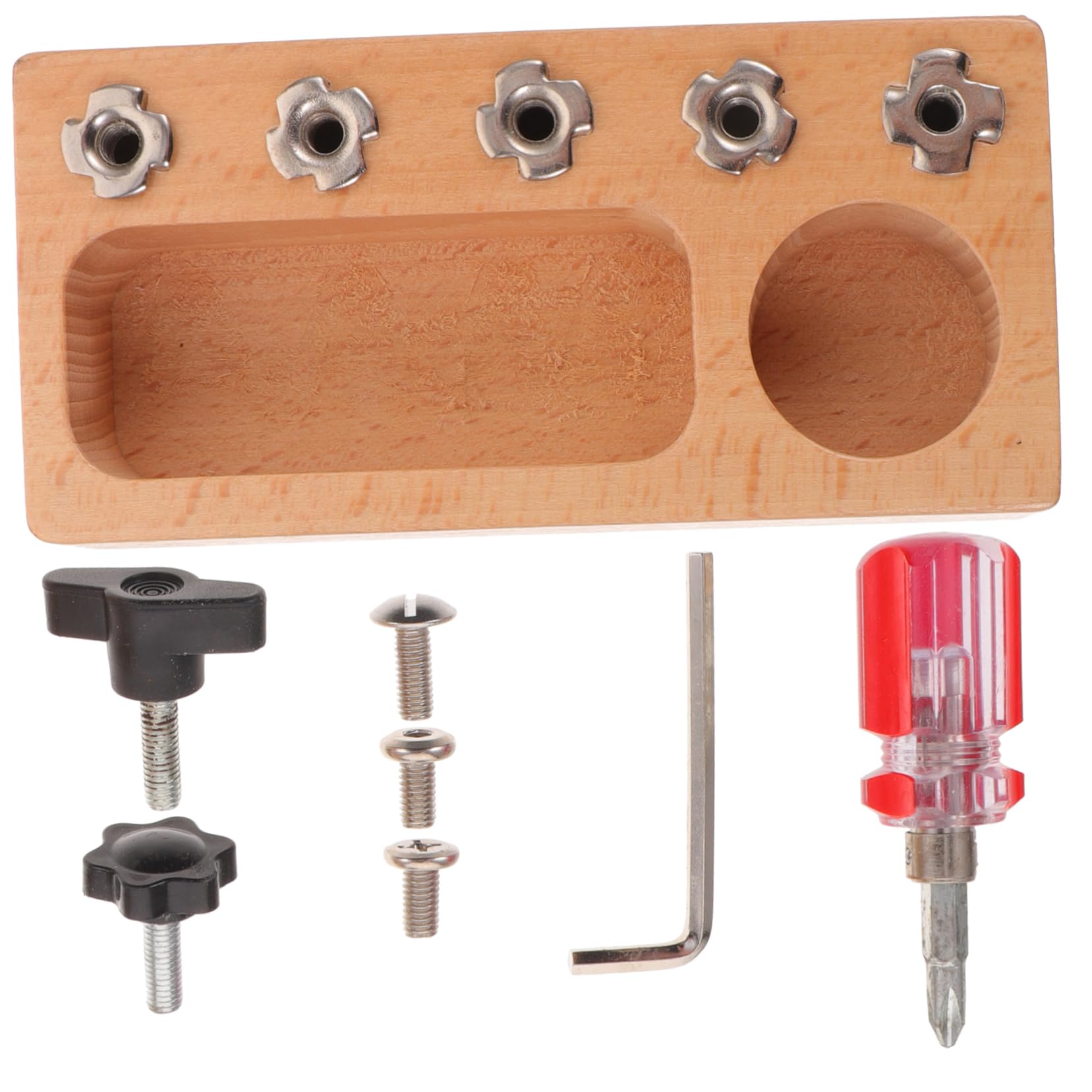 SUPVOX Wooden Screwdriver Board Set Toddler Sensory Toy for 3-4 Year Educational Boys and Girls Plaything