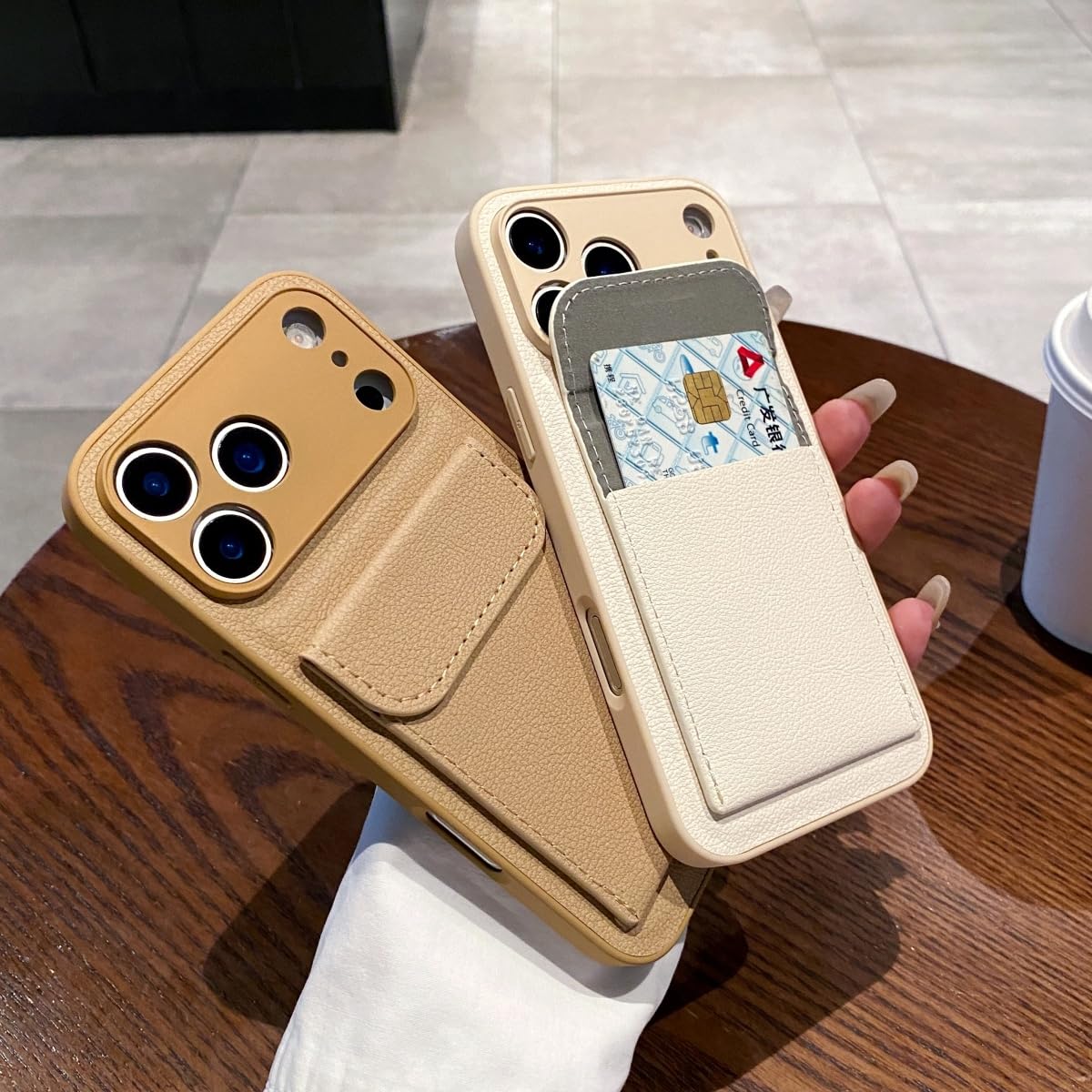 Amazon.co.jp: RNOZX iPhone 11 Pro Max用レザーウォレットポケット
