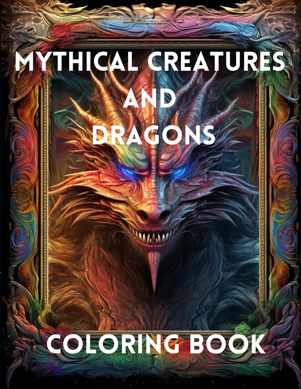 Mythical Creatures and Dragons: Coloring Book