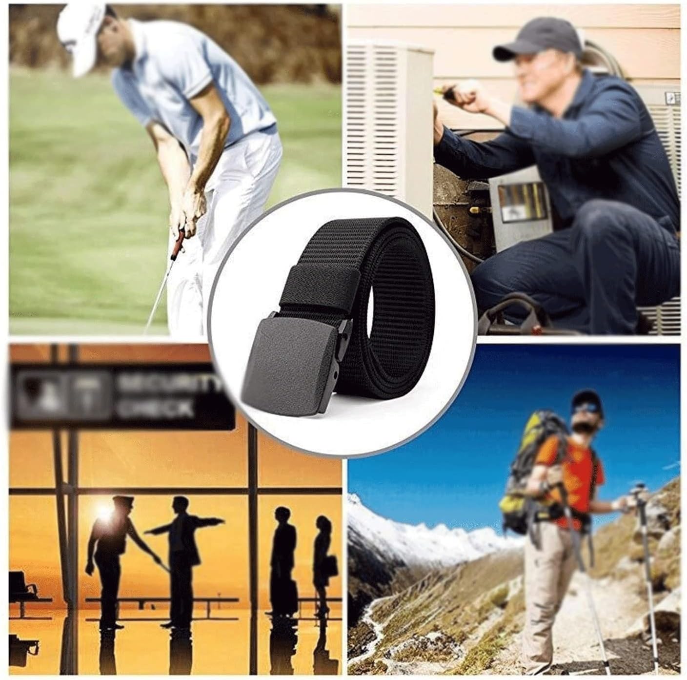 INLIMA Tool Belts Automatic Buckle Nylon Belt Outdoor Hunting Multifunctional Tactical Canvas Belt High Quality Men