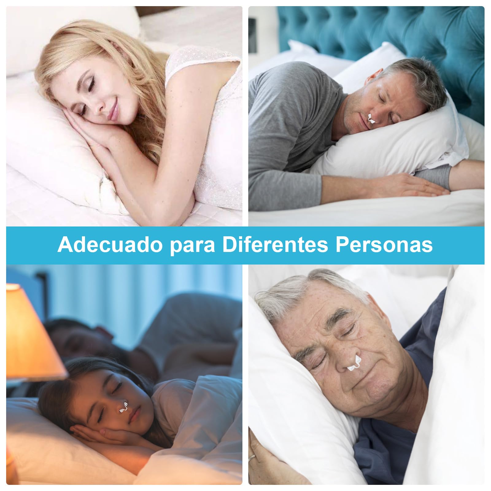 Scettar Ferula Antironquidos+8 Tamaños Dilatador Nasal Silicona,Ferula Descarga Bruxismo Reciclable,Antironquidos para Dormir,Dilatador Nasal Antironquidos Para Breathe Right y Antironquidos