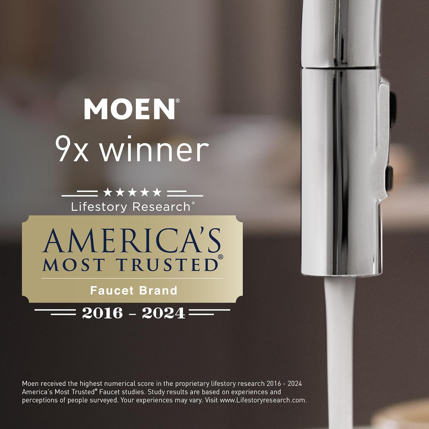 Moen Meena One Handle Kitchen Faucet with Pull Down Sprayer, High Arc Kitchen Sink Faucet Featuring Reflex System and Duralock Quick Connect, Chrome, 87270