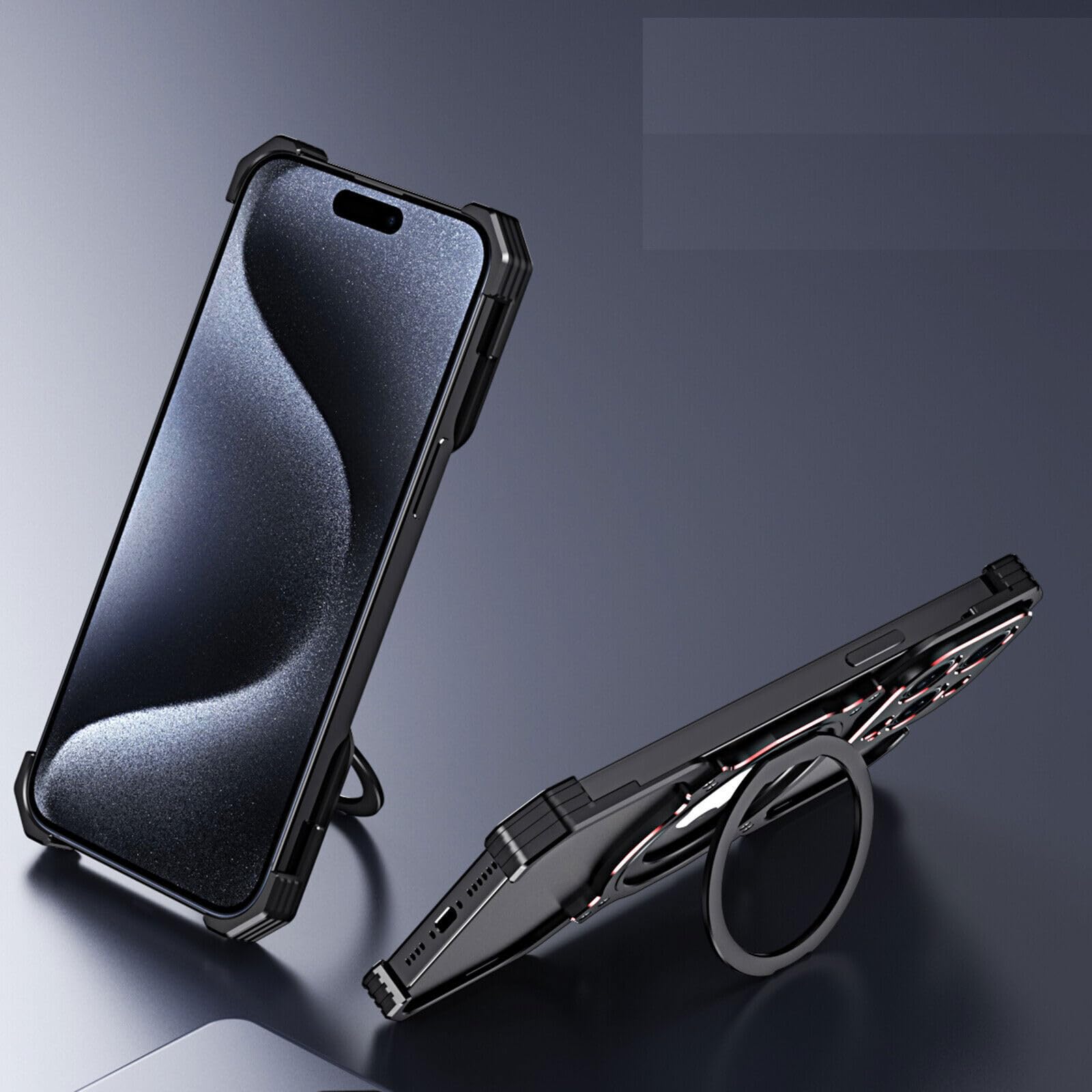 Compatible avec iPhone 13 (couleur : argent) sans cadre magnétique en métal