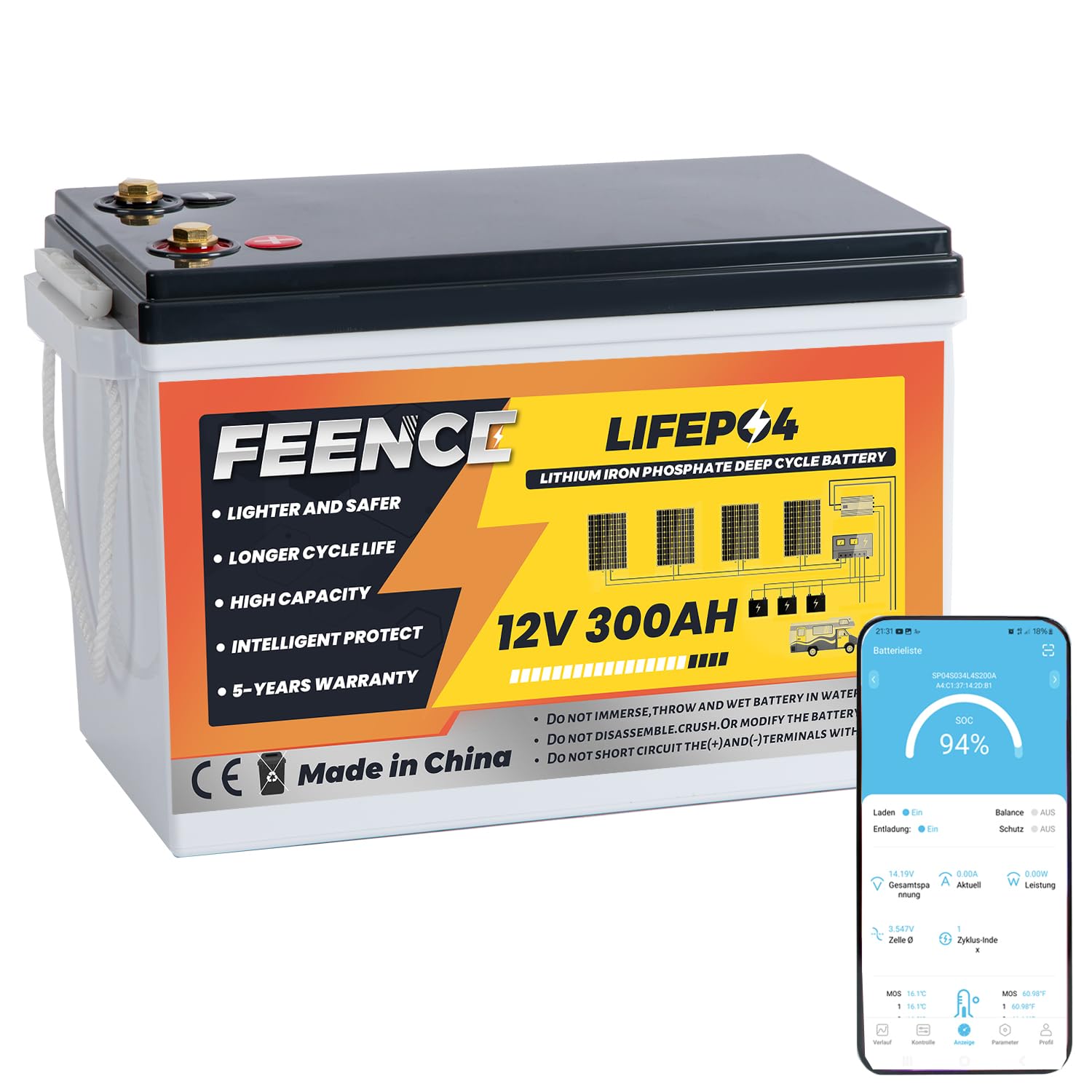 tación de energía portátil de 12V, 150W, 300W, batería LiFeP04 de 12