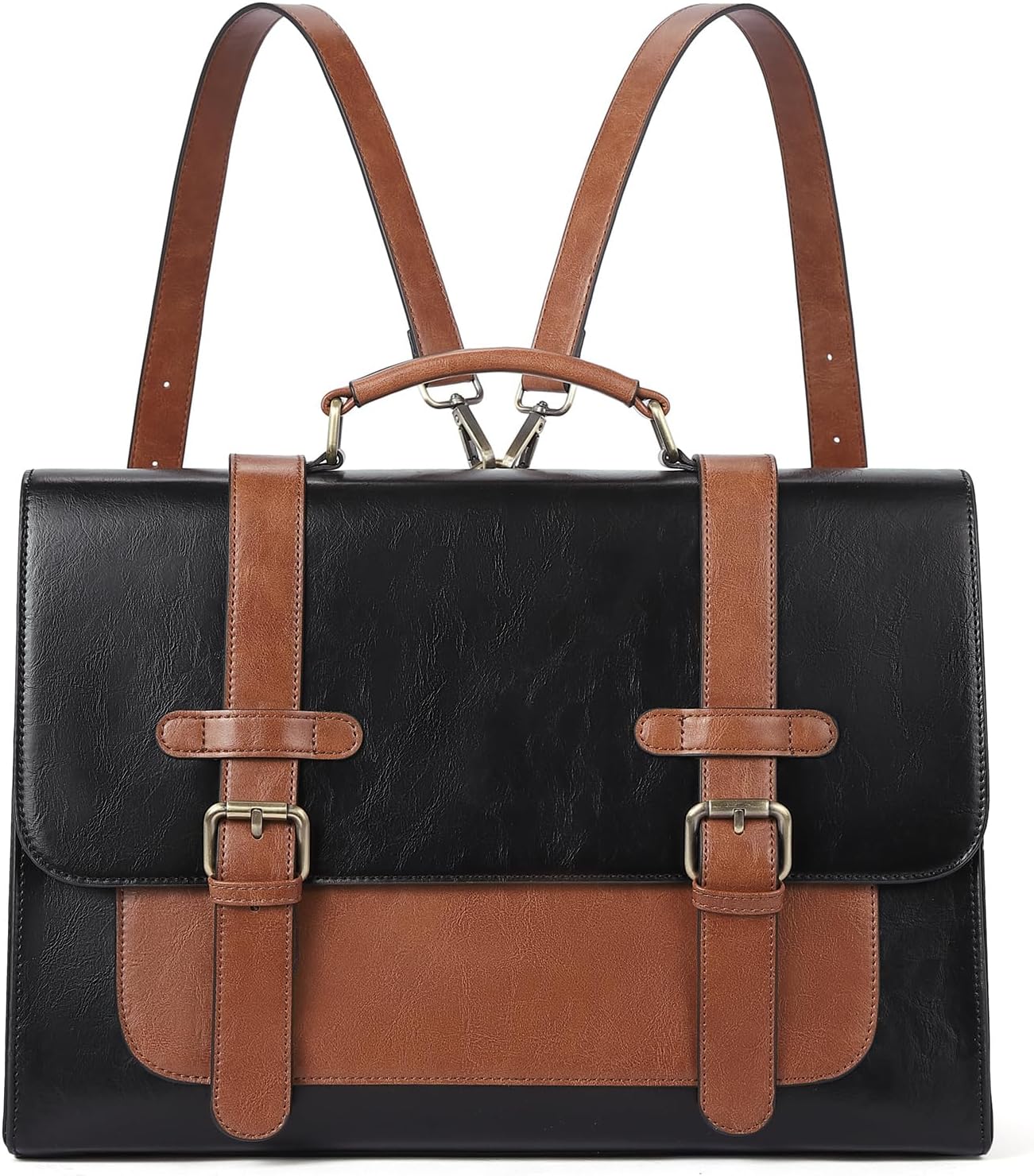 CLUCI Briefcase for Women Leather Laptop 15.6 Inch Business Ladies Work Computer Tote Bags