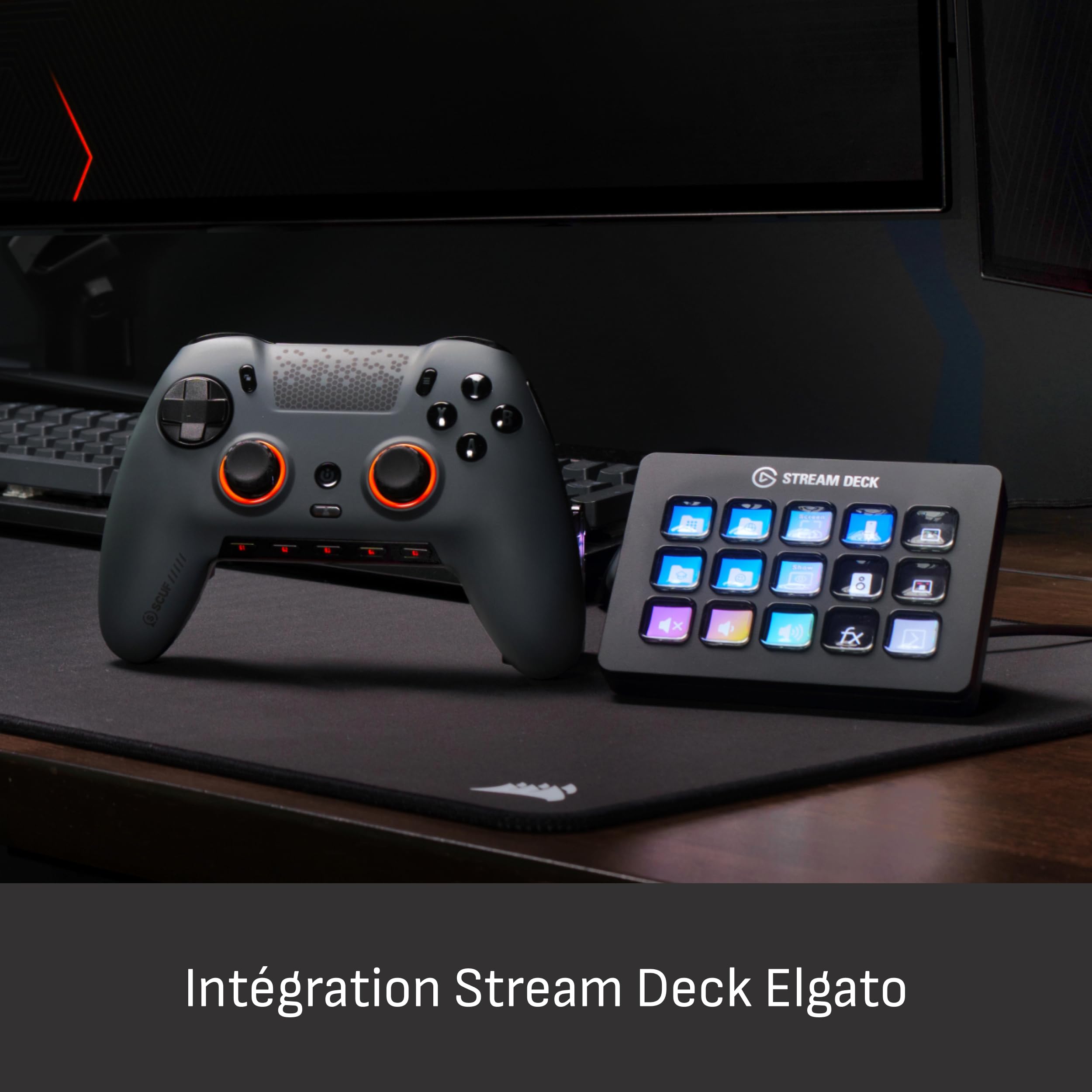 SCUF ENVISION PRO Sans Fil V2 (2025) Manette de Jeu, PC Uniquement – Gris | Gris Acier, Manettes Anti-Dérive, Cinq Touches G Reprogrammables, Palettes Arrière Reprogrammables, Gâchettes Instantanées