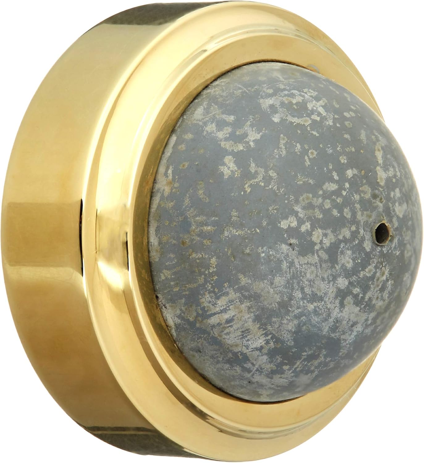 Baldwin 4252402 Distressed Oil Rubbed Bronze 1-3/4 Inch Diameter Convex Wall Mounted Flush Bumper