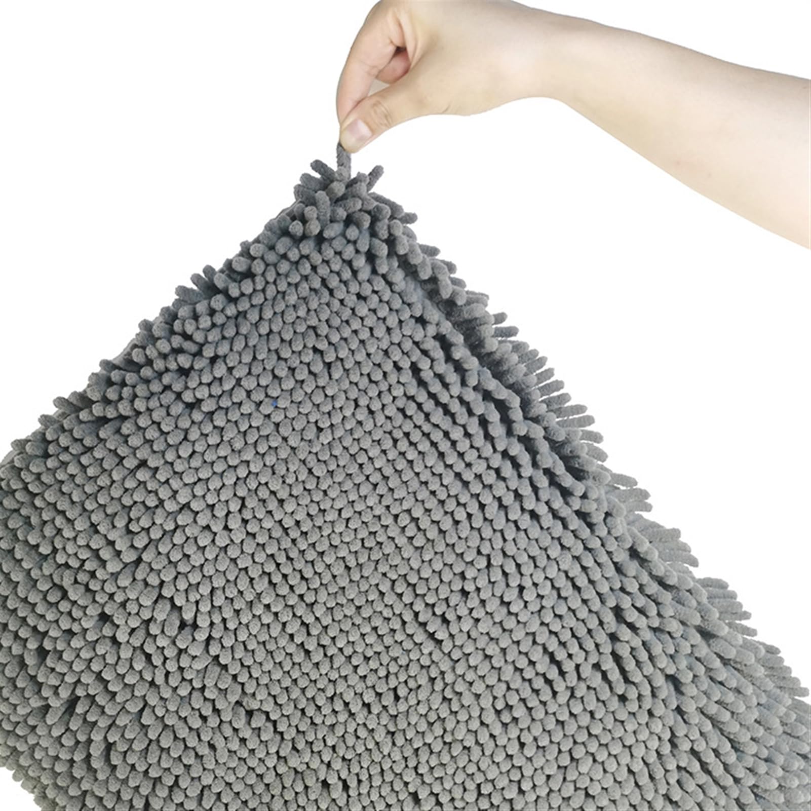 Tapis de bain en chenille antidérapant ovale et lavable pour baignoire Jaune 4,8 x 8 m