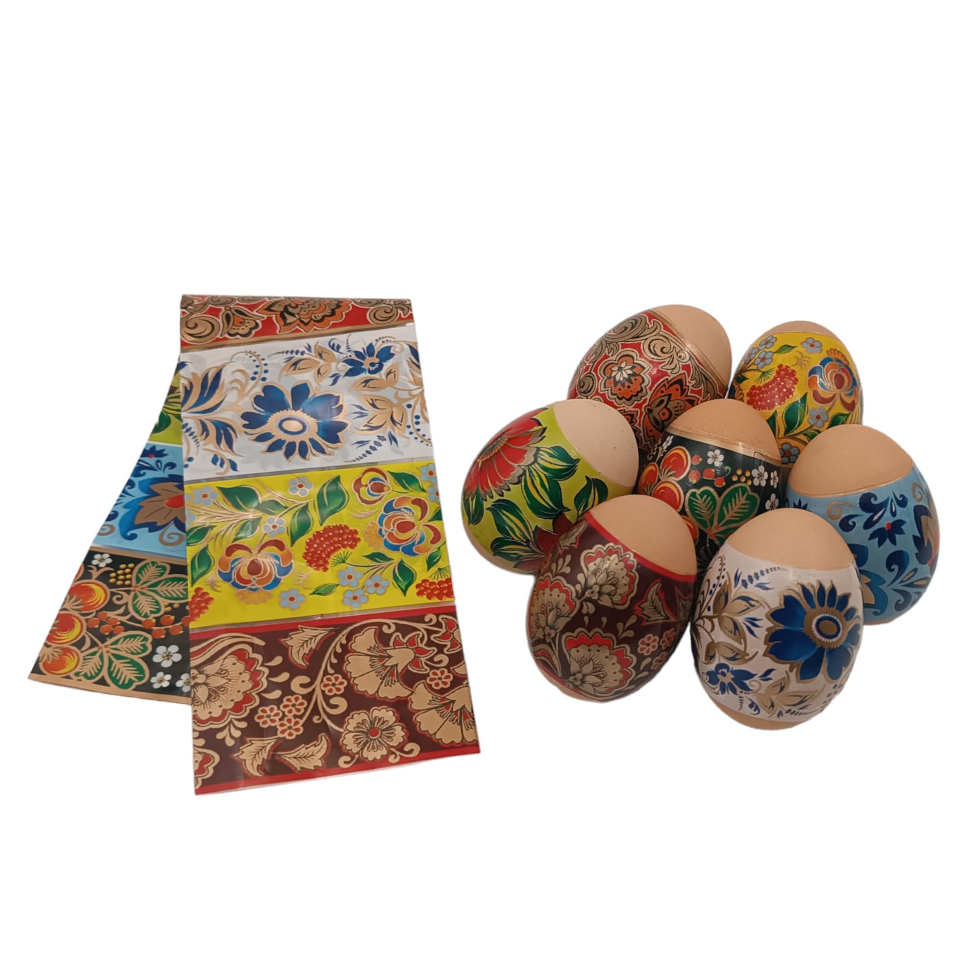 chutemka Heat Shrink Sleeve Decoration for 7 Easter Eggs Wraps Pysanka Set (Painting)