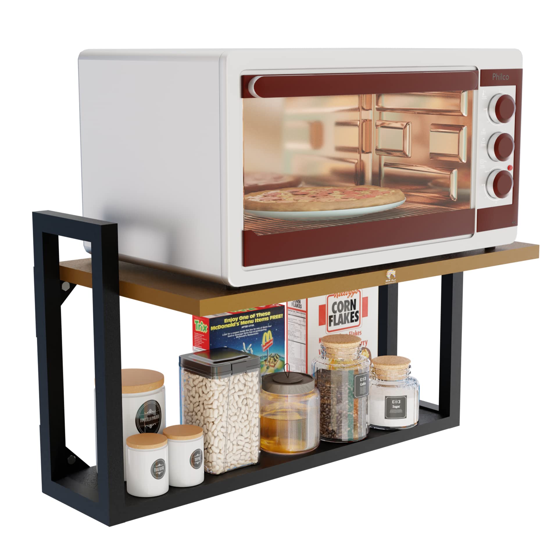 See full amazon price history chart for SAIFIX Metal Milad Oven Stand Wall Mounted Microwave Oven Stand With Hook Utensil Organizer (60 L X 36 W X 40 H Cms, Os-11, Black & Brown Color) SAIFIX Metal Milad Oven Stand Wall Mounted Microwave Oven Stand With Hook Utensil Organizer (60 L X 36 W X 40 H Cms, Os-11, Black & Brown Color) (B08P2WMC5C) Amazon Price History, Amazon Price Tracker