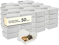 Vista 40 de Restaurantware Contenedor desechable para llevar, 30 oz / #1, negro