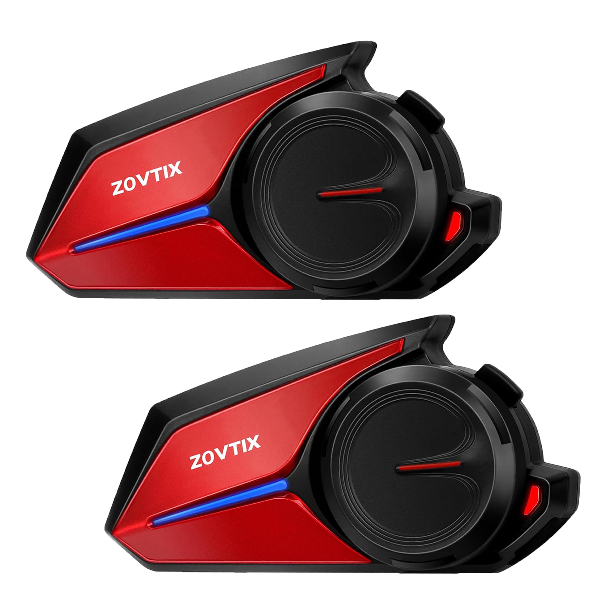 Motorcycle Helmet Headset 3 Riders Communication System S2 Intercom with Music Sharing/HiFi Sound/3 EQ Music Modes/DSP&CVC Noise Cancellation/IP67/FM Radio - S2-Black 2 Pack — view 14