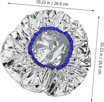 Aluminum Foil Bath Hood Silver Hair Processing Cap | Deep Conditioning, Even Heating, Compact Design, One Piece Salon Dyeing Hat