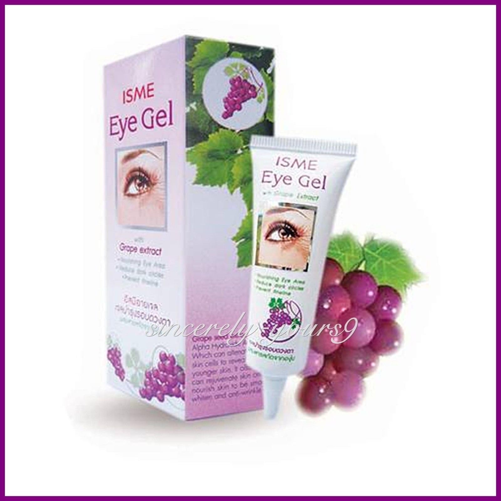 Isme Eye Gel Cream Grape Extract Reduce Dark Circles Puffy Eyes Anti-Wrinkle 10g