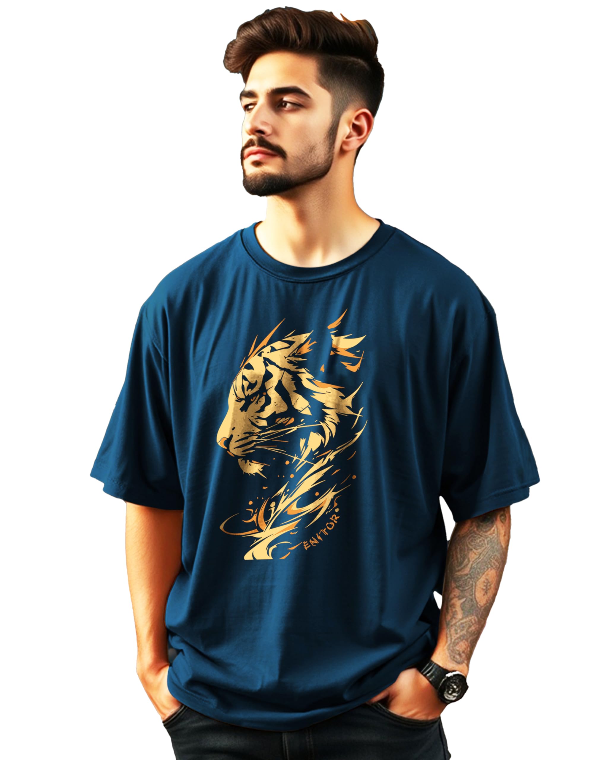 Oversized T-Shirts || Printed Half Sleeve Tshirt for Mens-image-29