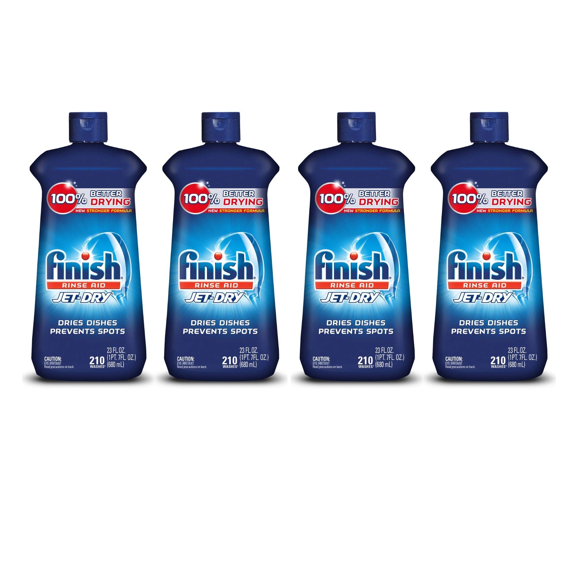 Finish Jet-Dry Rinse Aid, 23oz, Dishwasher Rinse Agent & Drying Agent (4pack)