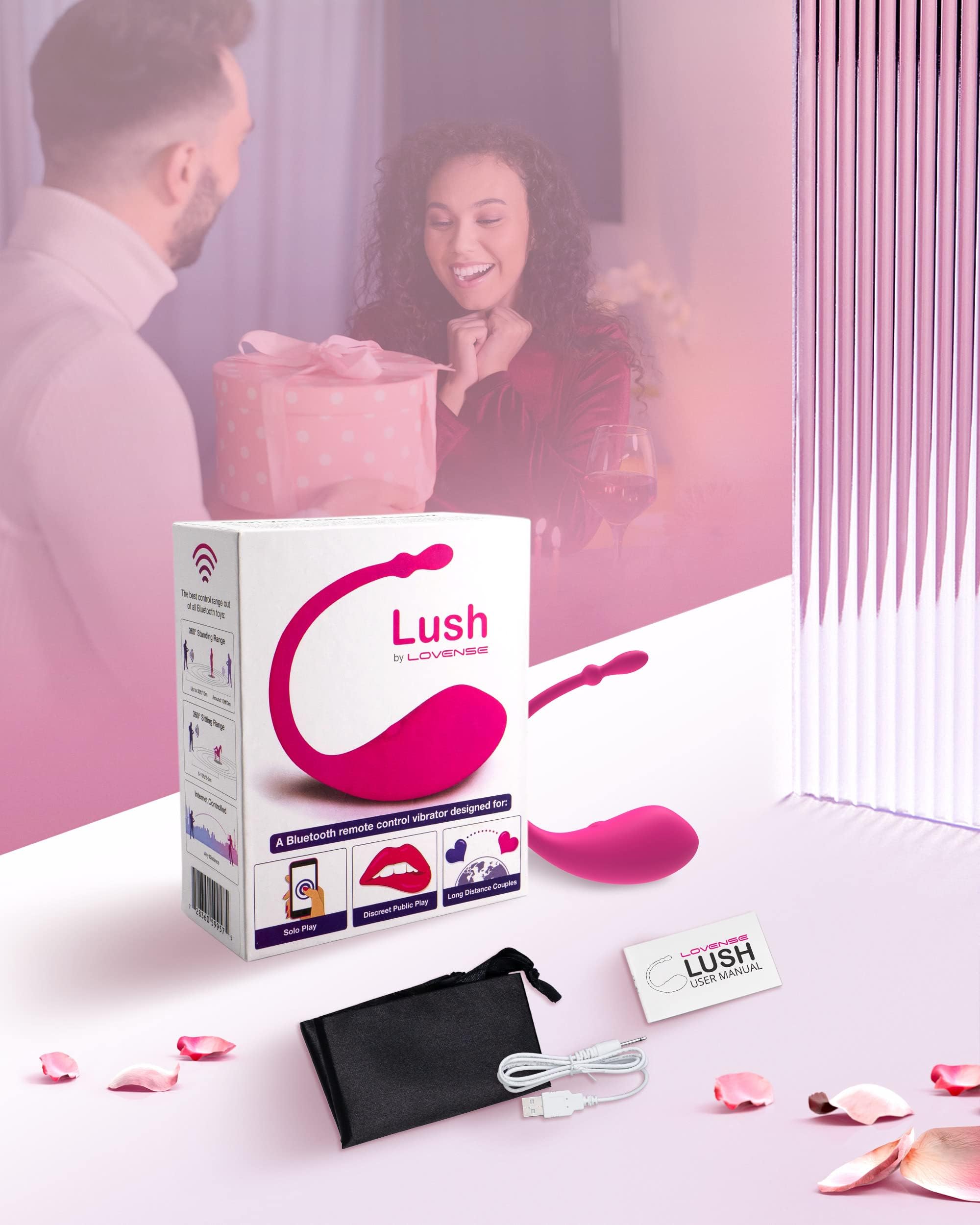 LOVENSE Lush Vibrador con Control Remoto Bluetooth App, Vibrador a Distancia para Mujeres, Patrones de Vibración Personalizados Ilimitados