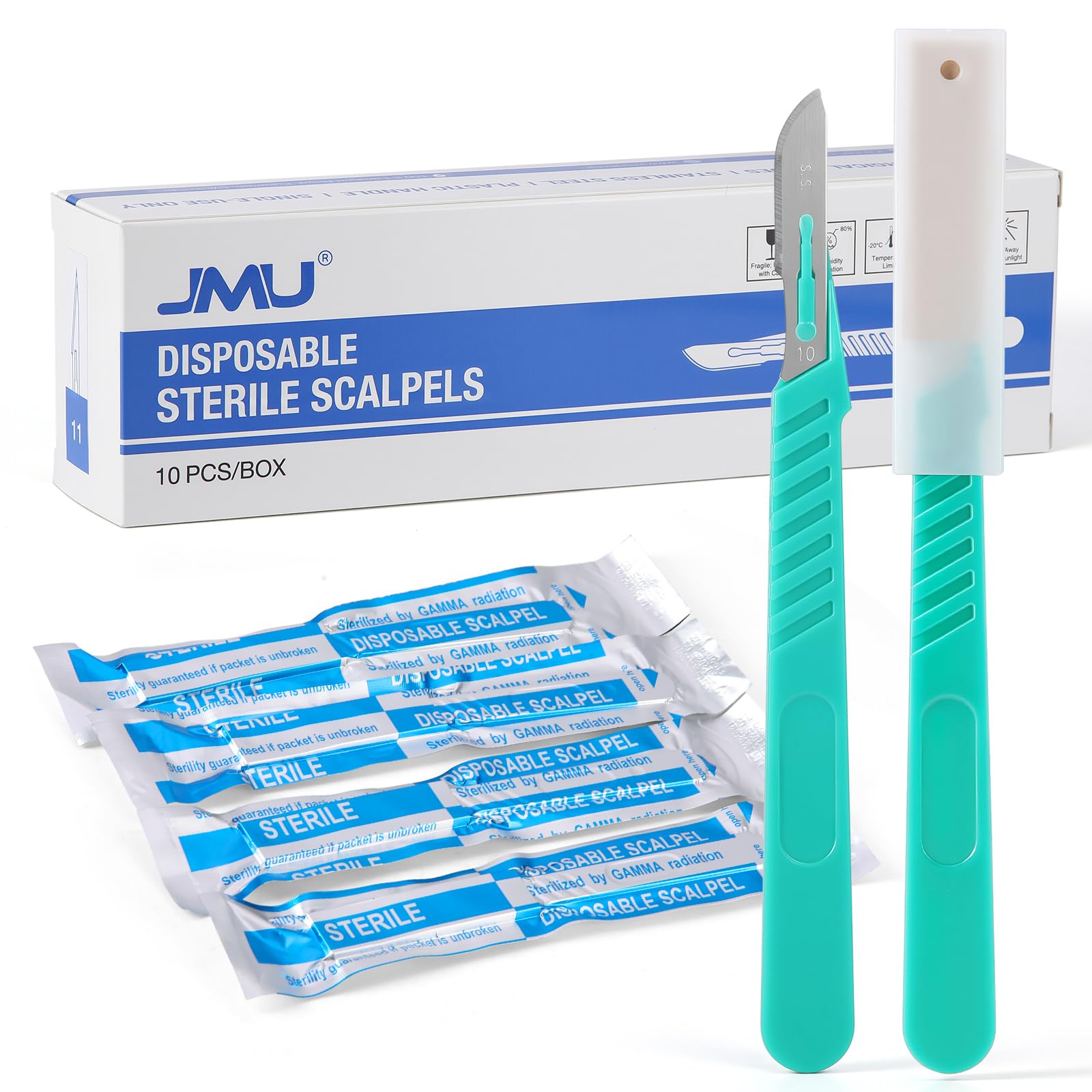 JMU Disposable Sterile Scalpel Blades, #15 Stainless Steel Surgical Blades — Amazon image 12