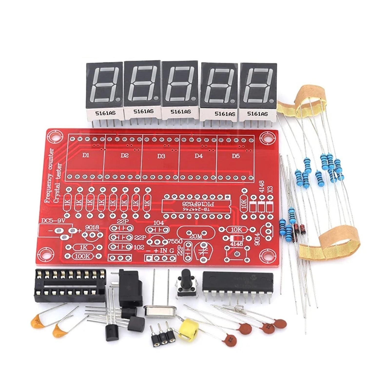 ChuFort Frequenzmesser, 1 Hz - 50 MHz, Kristalltester, 5-stellige digitale