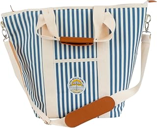 Insulated Beach Cooler Bag Soft Striped Large Collapsible Cooler Tote for Picnic and Outdoor Use Vintage Boho Style