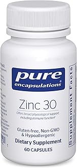 Pure Encapsulations Zinc 30 mg - Supplement for Immune System Support, Growth and Development, and Wound Healing* - with Zinc Picolinate 30 mg - 60 Capsules