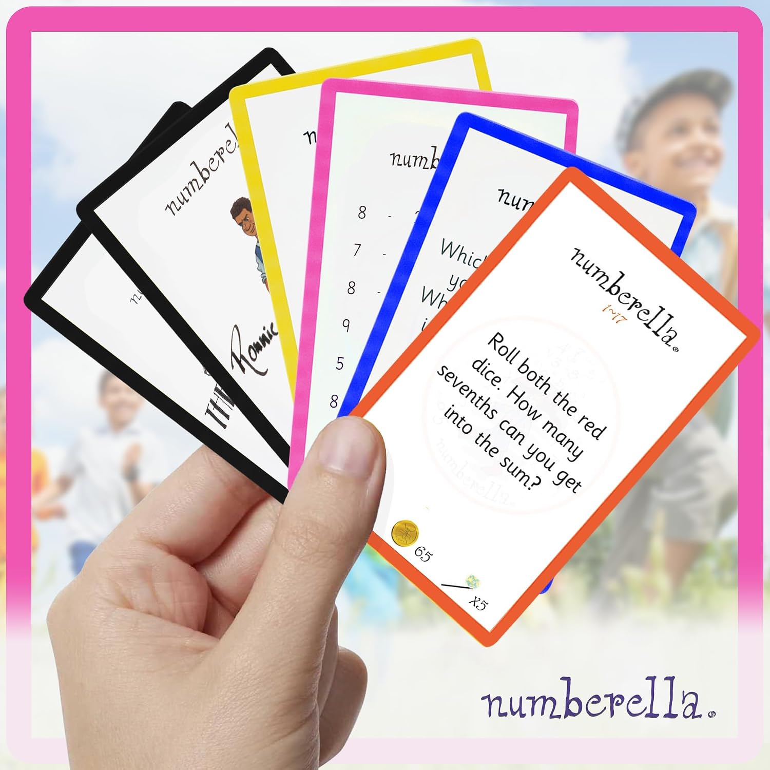 Numberella Deluxe Math Card Game – Level 2 | Ages 10–13, Grades 5–7 | Fractions, Decimals & Percentages | Award-Winning STEM Board Game | 432 Questions, 5 Card Types | 2–5 Players