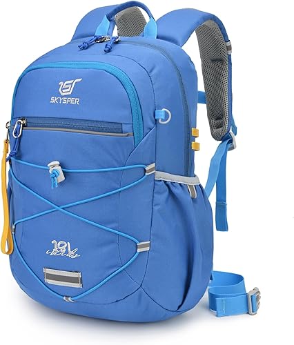 SKYSPER Mochila escolar para niños de 4 a 8 años para viajes de un día y clases (azul)