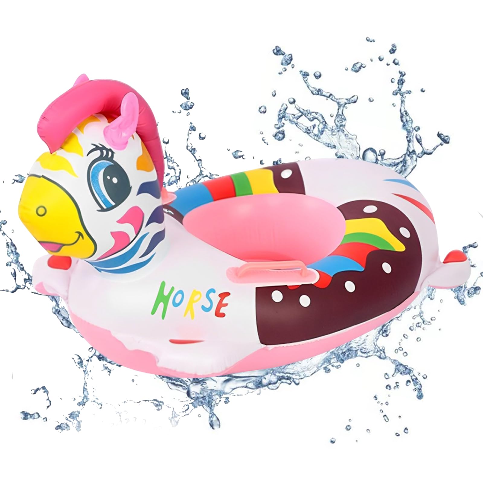 Capgoost Flotador de natación para bebé, flotador inflable, flotador para bebé con asiento de natación, entrenador de natación para bebé, juguete de flotación para bebés de 6 a 36 meses