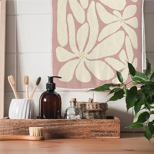 Miniatura 9 de TUNW - Juego de 2 toallas de cocina para baño, estilo bohemio, abstracto, montañas y medianoche, suaves y absorbentes, toallas de mano bohemias,