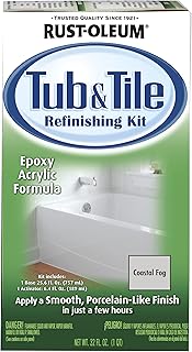 Rust-Oleum 372418 Tub & Tile Refinishing Kit, 1 Quarts, Coastal Fog, (Pack of 1)