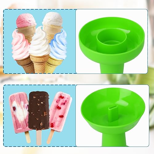 Miniatura 5 de 4 soportes para paletas sin goteo, reutilizable, antigoteo, para niños, anticongelación, cono de helado lavable para niñas y niños (rojo, verde,