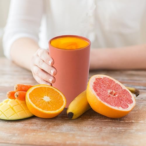 Miniatura 3 de Numkey Vasos de paja de trigo de 20 onzas, 2 vasos de plástico, reutilizables, irrompibles, aptos para lavavajillas, sin BPA, para cocina,